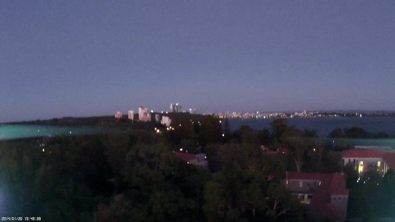 View of Perth from UWA at dusk